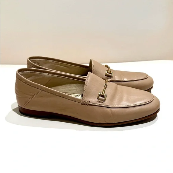 Sam Edelman Beige Loraine Loafers with Gold Accent Size 6 Women’s - Picture 9 of 10